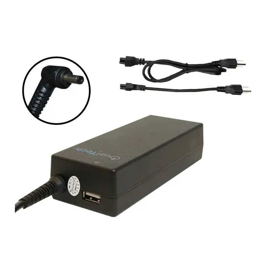 CARGADOR PARA LAPTOP OVALTECH OTAC E65 UNTA DE 4.0 X 1.35 MM NEGRO