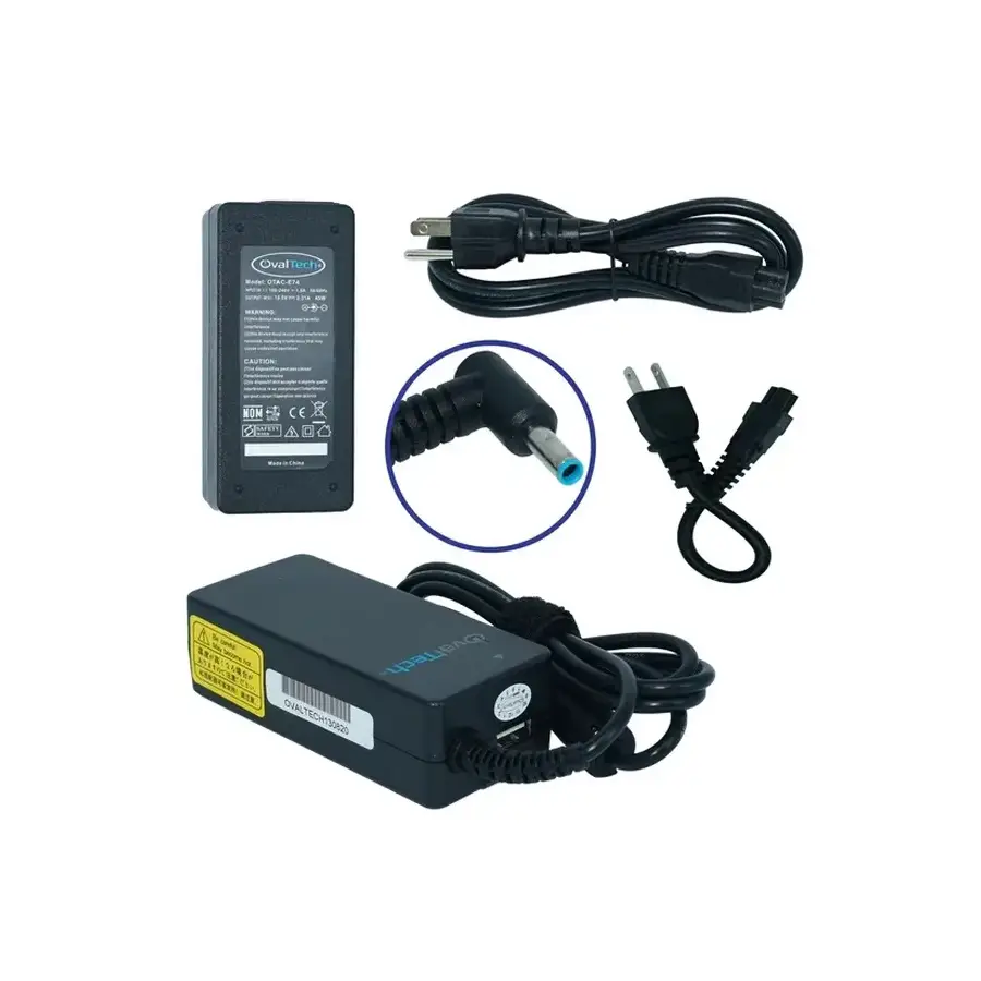 CARGADOR PARA LAPTOP OVALTECH 45W 19V 4.5 X 3.0MM NEGRO