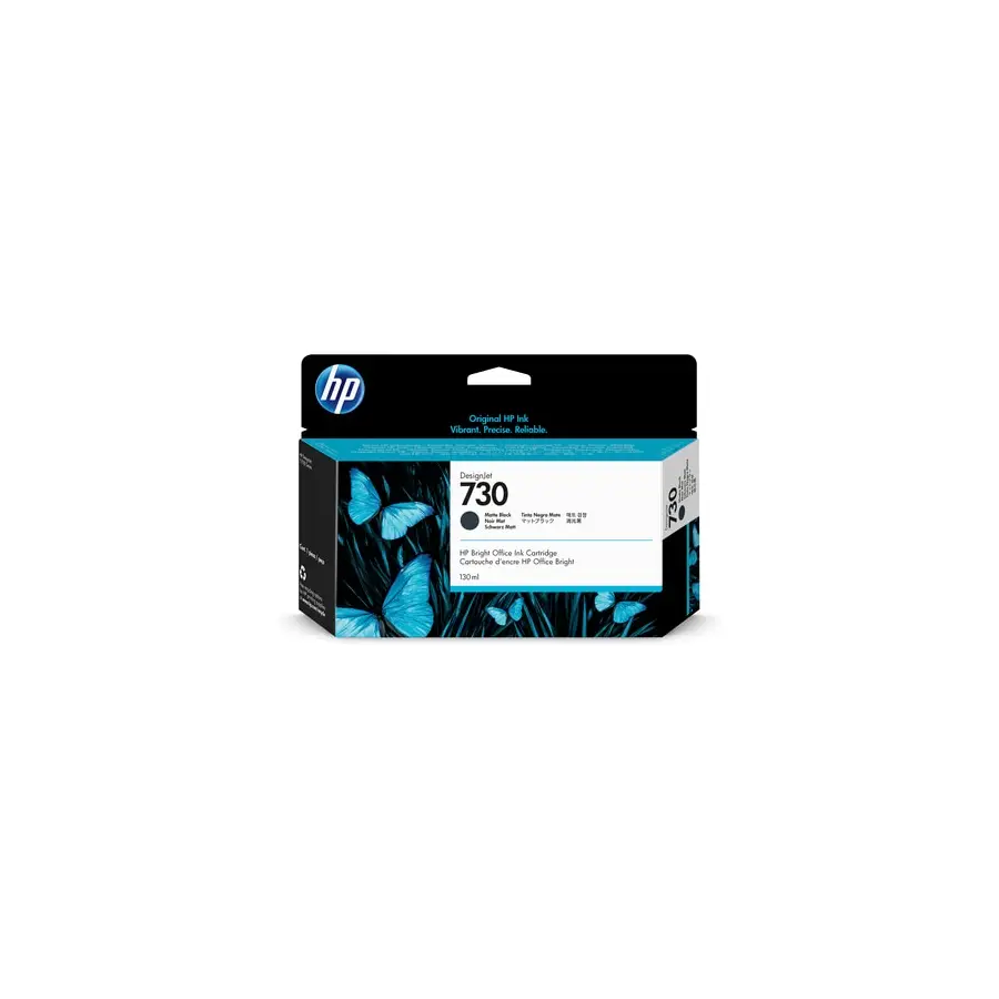 CARTUCHO DE TINTA HP DESIGNJET 730 DE 130 ML NEGRO MATE (P2V65A)