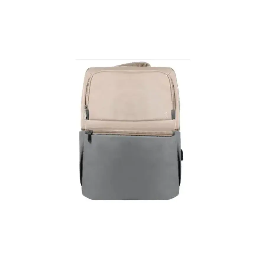 MOCHILA PERFECT CHOICE PC 084525 DE POLIESTER PARA LAPTOP 15.6" GRIS BEIGE