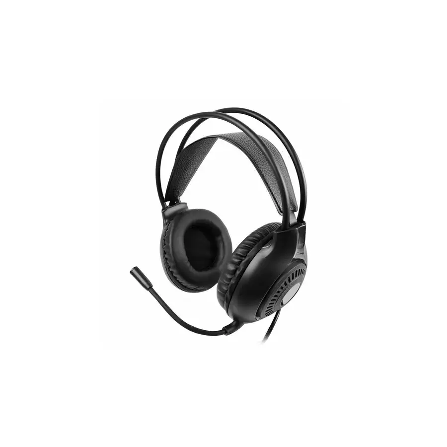 DIADEMA PERFECT CHOICE CON MICROFONO PC 112150 ALAMBRICO 1.8 METROS 3.5MM NEGRO