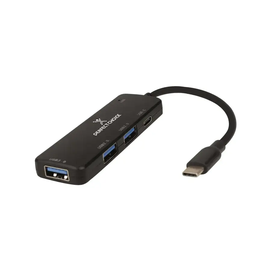 HUB PERFECT CHOICE 4 EN 1 USB C A USB 3.0/USB 2.0/USB C