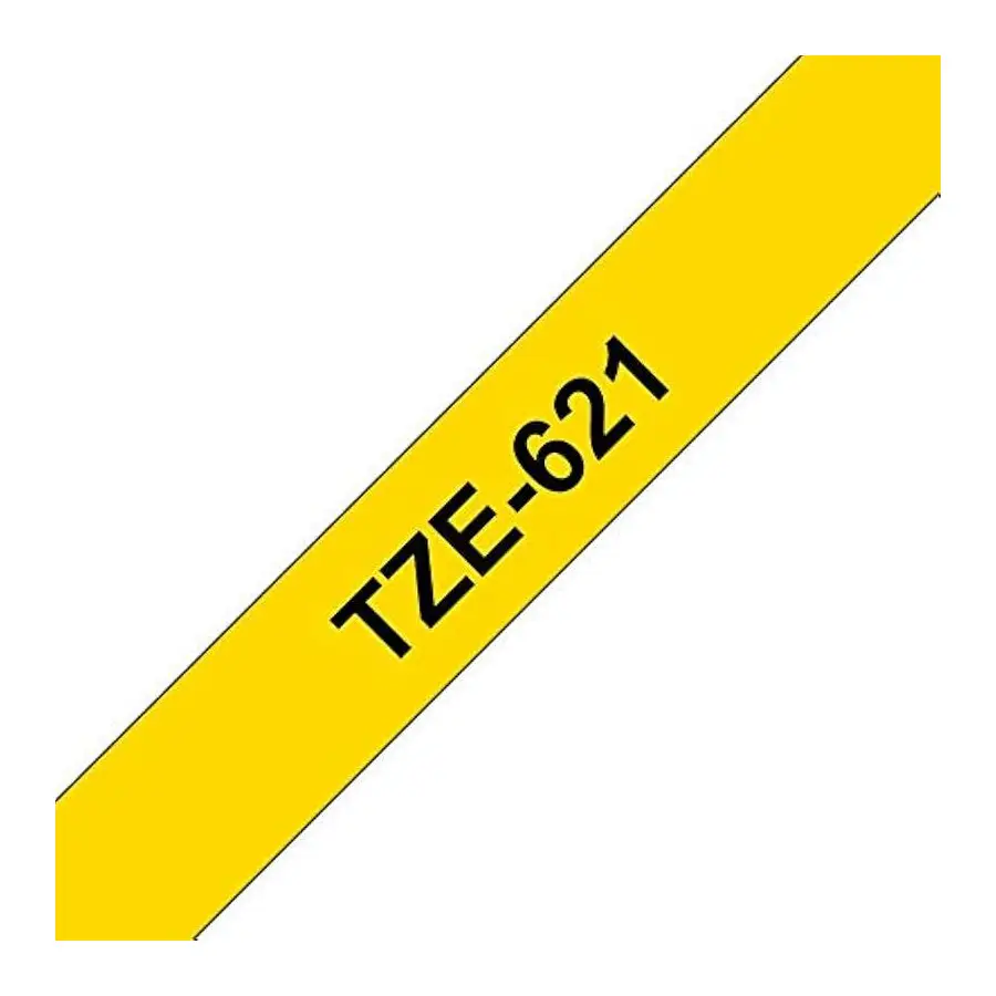 CINTA DE ETIQUETAS LAMINADA QIAN (6 PACK) NEGRO/AMARILLO QZe-621