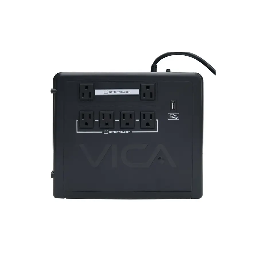 NO BREAK/UPS VICA 700VA/400W 6TOMAS, 1 PUERTO USB PANTALLA LCD (REV 700)