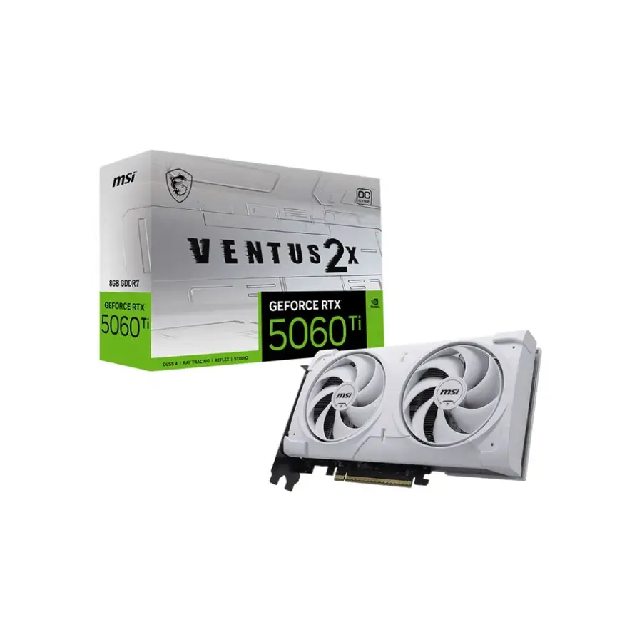 TARJETA DE VIDEO MSI RTX 5060TI 8GB VENTUS 2X WHITE PLUS