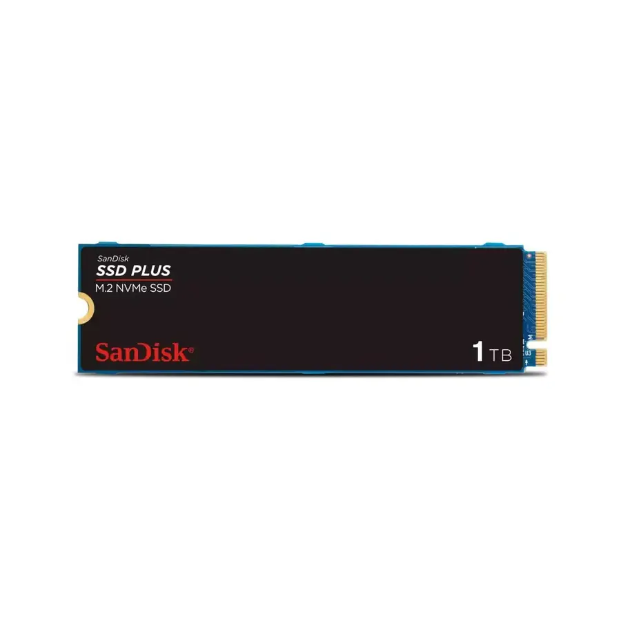 UNIDAD SSD SANDISK PLUS NVMe M.2 1TB PCIE 3.0 SDSSDA3N-1T00-G26)