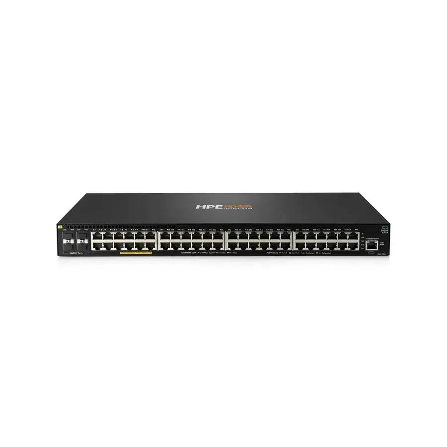 SWITCH HPE ARUBA 2930F GIGABIT ETHERNET - 48 PUERTOS POE+ 740W, 4SFP LAYER 3 STACKABLE (JL557A)
