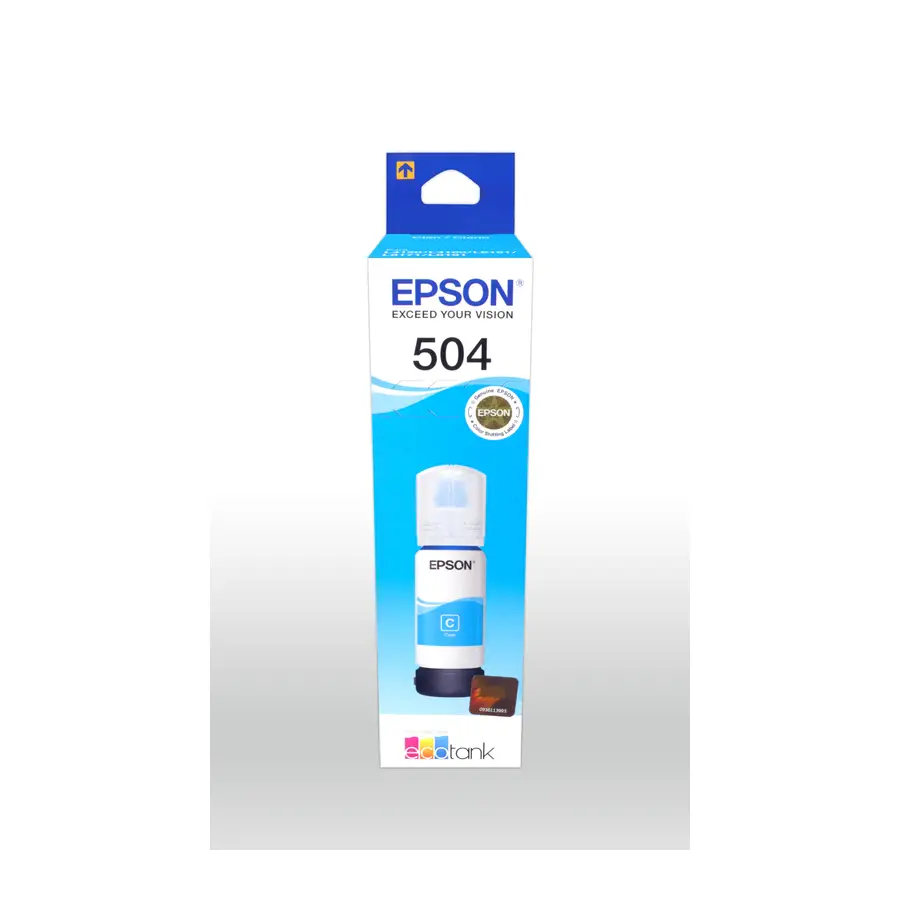 BOTELLA DE TINTA EPSON ECOTANK T504 CYAN SERIE L 70ML DYE T504220-AL