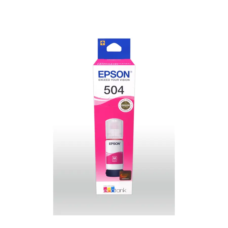 BOTELLA DE TINTA EPSON ECOTANK T504 MAGENTA SERIE L 70ML DYE T504320-AL