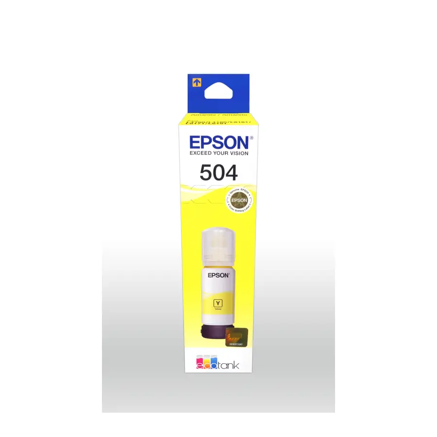 BOTELLA DE TINTA EPSON ECOTANK T504 AMARILLO SERIE L 70ML DYE T504420-AL