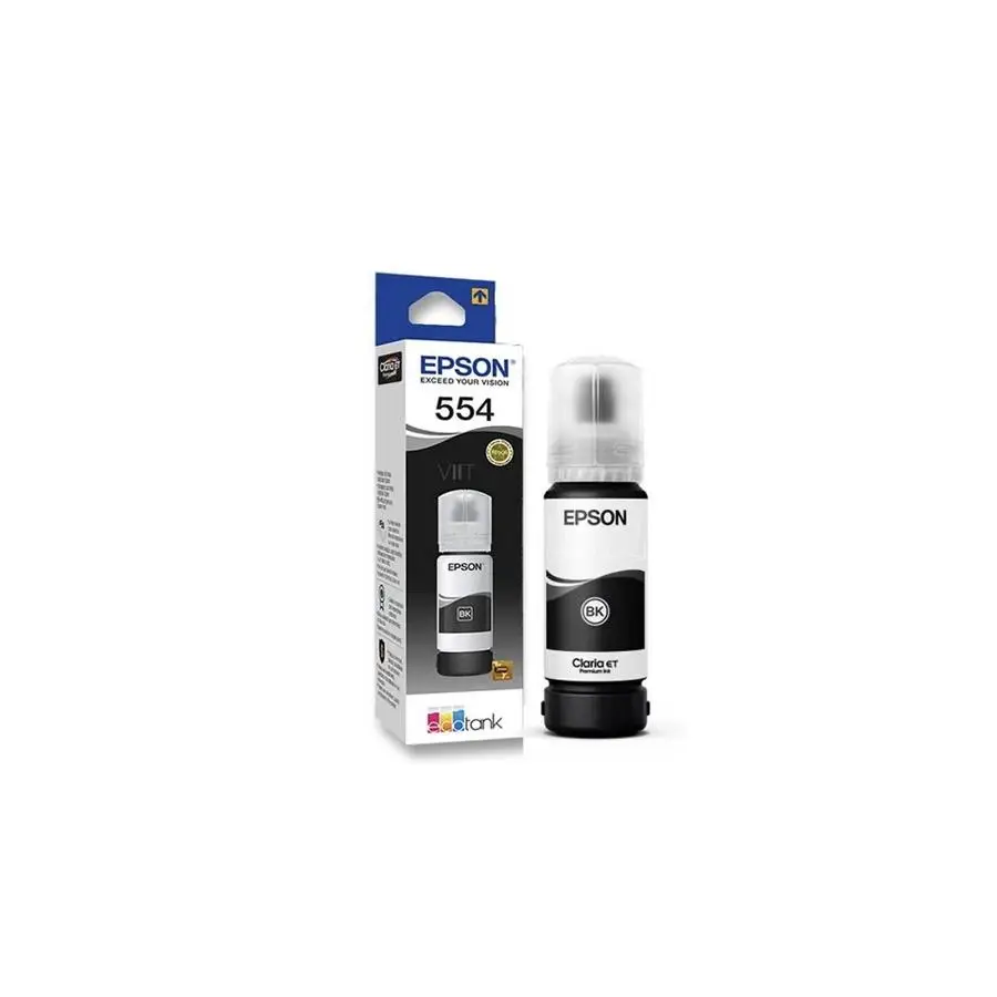 BOTELLA DE TINTA EPSON ECOTANK T554 NEGRO FOTOGRAFICO 70ML T554120-AL