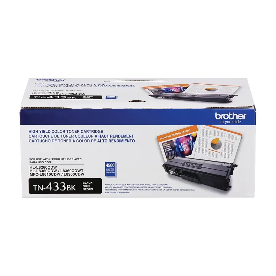 TONER BROTHER NEGRO 4500 PAGINAS PARA MFCL8900CDW TN433BK