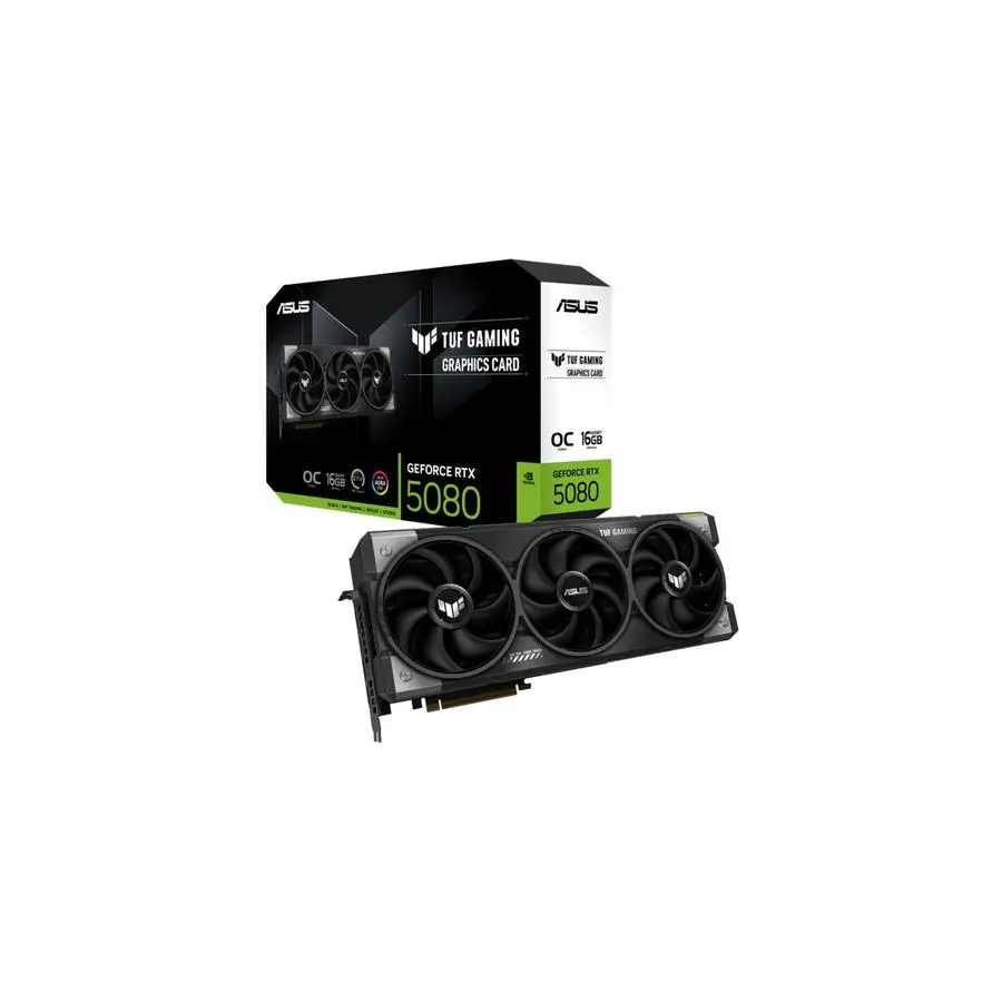 TARJETA DE VIDEO ASUS TUF-RTX5080-O16G-GAMING GDDR7/2HMDI/3DP/PCI 5.0
