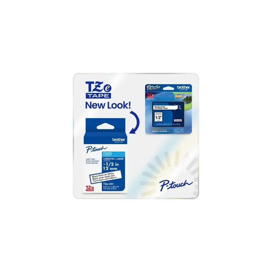 CINTA BROTHER TZE251G LAMIDA NEGRO SOBRE BLANCA DE 24MM X 8M TZE251G