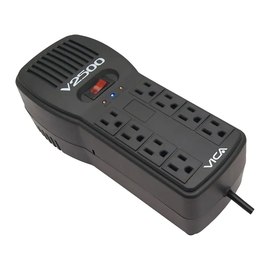 REGULADOR ELECT VICA, 2500VA/1500W 8 CONT NEMA 5-15R/RJ11/RJ45 (V2500)