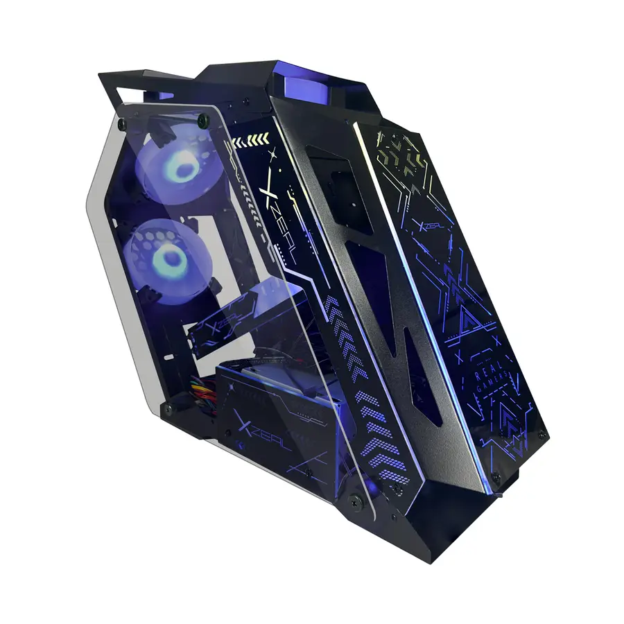 GABINETE XZEAL IRREGULAR RGB NEGRO IR02 4 VENT ARGB XZGAIRRGBB