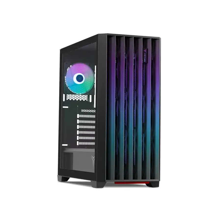YEYIAN GAMING PC CASE MID-TOWER PHOENIX WITH TEMPERED GLASS - SKU: YCM-APPHO-01FA