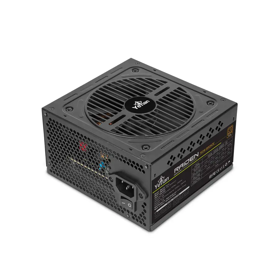 FUENTE DE PODER YEYIAN YFB-75000-01 RAIDEN 750W 80+ BK NON-MODULAR