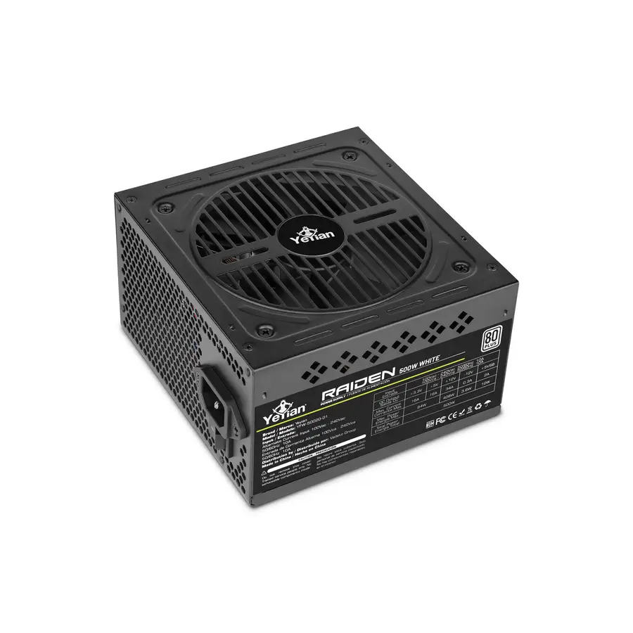 FUENTE DE PODER YEYIAN 500W 80 PLUS WHITE ATX YFW-50020-01